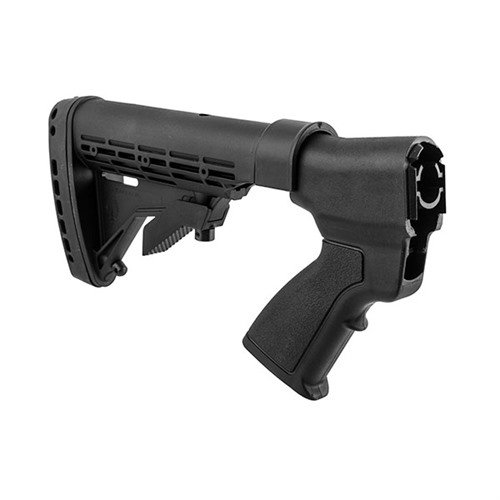Transforme ton Remington 870 avec le KickLite Tactical Buttstock : réduction de recul de 40-50%, ajustable, grip ergonomique et installation facile.