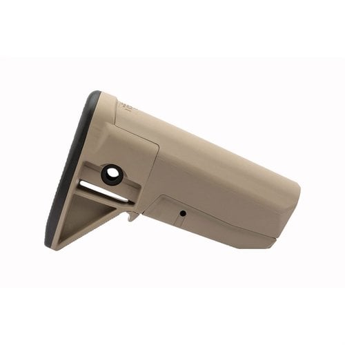 Le BCMGUNFIGHTER Stock est léger, durable et conçu pour éviter les accrochages, avec un système de verrouillage breveté et des points d'attache ambidextres.