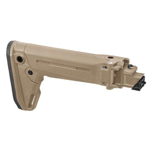 Le Magpul Zhukov-S Stock est une crosse pliable et télescopique pour AK, avec des montages QD, un coussin en caoutchouc et un design optimisé pour les optiques.
