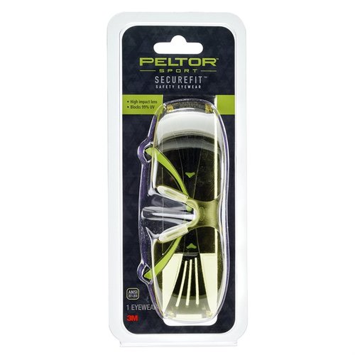 Les lunettes de tir SECUREFIT de 3M sont légères, confortables et offrent une protection UV à 99,9% tout en respectant les normes ANSI Z87.1-2010.