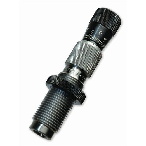 Les dies ajustables de REDDING te permettent d'ajuster facilement le crimp sans enlever le die, idéal pour les recharges à volume élevé.