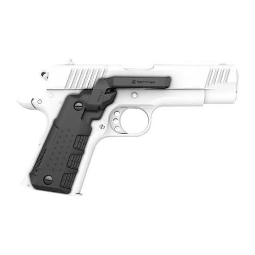 Le CG11 Clip & Grip pour le compact 1911 offre un clip intégré et escamotable, permettant de rester compatible avec ton holster tout en maintenant une prise ergonomique.