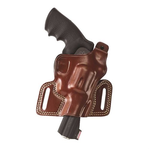 Le holster Silhouette™ en cuir premium est compact, sécurisé et confortable, avec un design ouvert, un renfort de sécurité et adapté aux ceintures jusqu'à 1 3/4