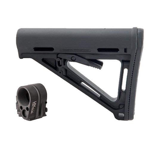 Le kit AR-15 MOE avec l'adaptateur Law Tactical Gen 3-M offre un confort de tir optimal et un design pliable pour un transport et un rangement faciles.