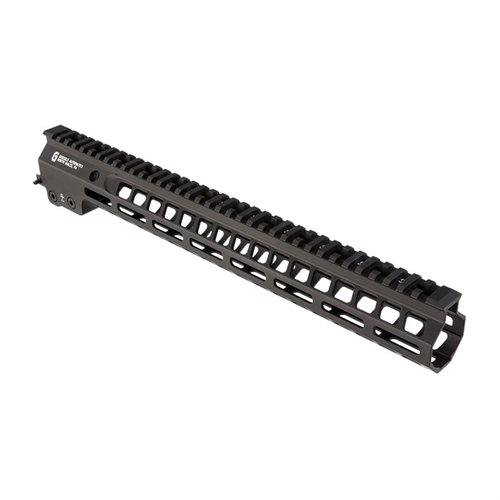 Le Geissele MK14 Super Modular Rail est léger, robuste et offre de nombreuses options de montage avec des slots M-LOK et un rail Picatinny continu.