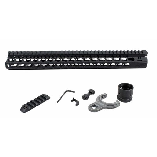 Le handguard BCM KMR Alpha de Bravo Company offre une flottabilité pour une meilleure précision, de nombreux slots KeyMod™ et une construction en aluminium léger et robuste.