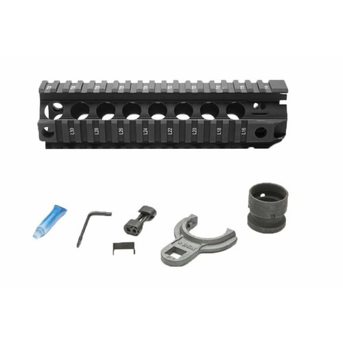 Le handguard BCM QRF offre un maintien sécurisé sans pression sur le canon, avec 4 rails Picatinny, un système de verrouillage et des marquages pour un positionnement précis.