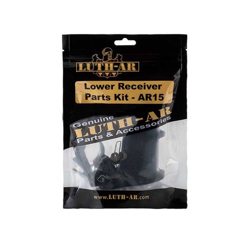 Avec le kit de pièces LLRPK-1 de Luth-AR, tu as tout ce qu'il te faut pour transformer un lower AR-15 en un récepteur complet, prêt à assembler!