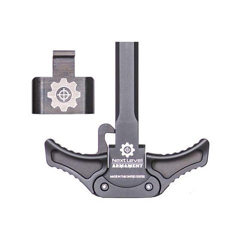 Améliore le contrôle de ton SIG Sauer MPX avec le NLA Charging Handle, ambidextre, en aluminium 7075, offrant une surface accrue pour un racking facile.