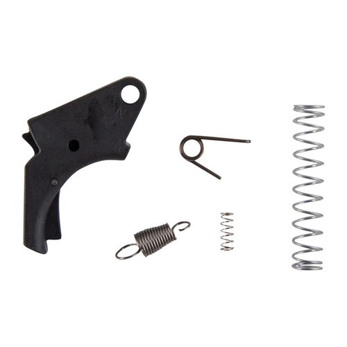 Améliore ton S&W SDVE avec le kit d'action Apex : trigger en polymère, réduction de pré-travel de 20%, sur-travel de 10% et un poids de détente réduit de 2 lbs.