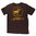 T-shirt homme manches courtes en coton fin logo vintage taille L marron