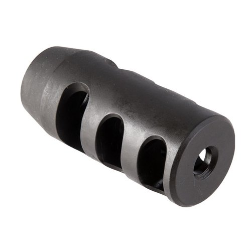 Le compensateur AR-15 Miculek réduit le recul et la montée du canon, avec 6 ports et 3 baffles pour une meilleure précision, idéal pour ton .223/5.56.