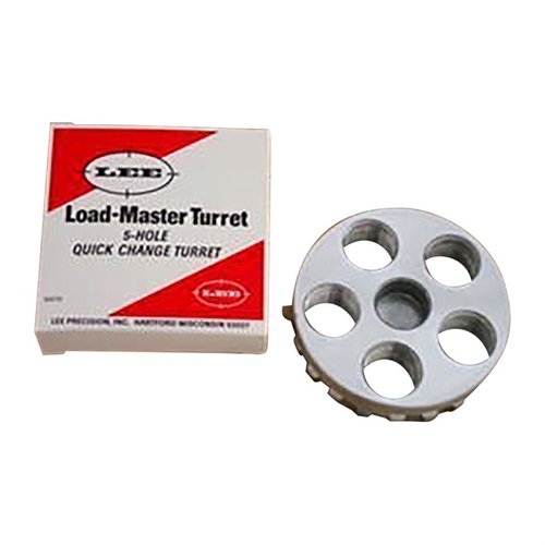 Le 5 HOLE LOAD-MASTER PROGRESSIVE PRESS TURRET de LEE PRECISION te permet de changer rapidement de calibre, optimisant ainsi ton rechargement avec la Load-Master Press.