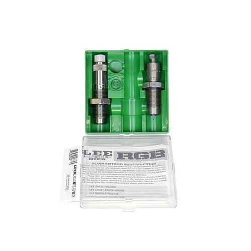 Le set de dies RGB de Lee pour le 222 Remington comprend un Full Length Sizer Die et un Easy Adjust Dead Length Bullet Seating Die, idéal pour un rechargement précis.