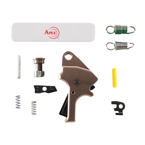 Améliore ton S&W M&P M2.0 avec ce kit de détente : réduction du pré-travel, tir plus fluide et poids de détente entre 4 et 6 lb pour la compétition.