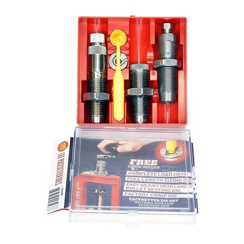 Le PACESETTER 3-DIE SET pour 224 Valkyrie comprend un Full Length Sizing Die, un Bullet Seating Die, un Factory Crimp Die et plus, compatible avec toutes les presses 7/8"-14.