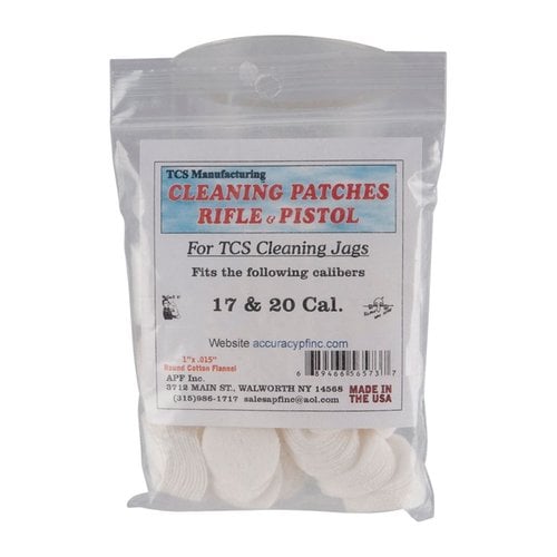 Les TCS Cleaning Patches en flanelle 100% coton sont parfaits pour un nettoyage efficace de tes armes, offrant un ajustement optimal pour divers calibres.