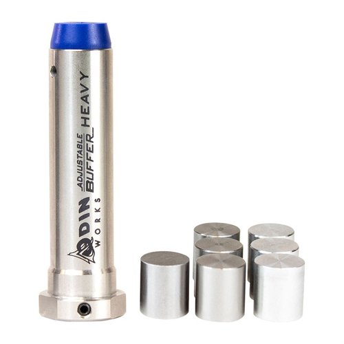 Le Buffer Adjustable d'ODIN WORKS te permet de personnaliser ton AR-15, AR 308 ou carabine 9mm avec des poids interchangeables pour un fonctionnement optimal.