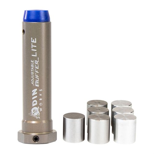 Le buffer ajustable AR-15 Lite d'ODIN WORKS te permet de personnaliser ta carabine avec des poids interchangeables pour un fonctionnement optimal avec tous les munitions.