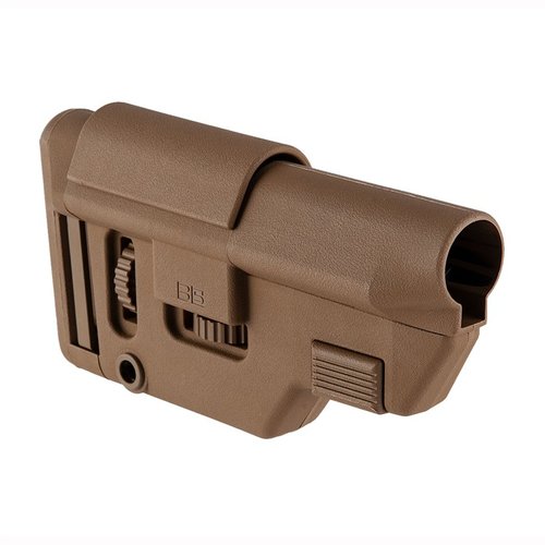 Le B5 Systems Precision Stock offre un ajustement sans outil de la longueur de tir et de la hauteur de joue, compatible avec le Law Tactical Folding Stock Adapter.