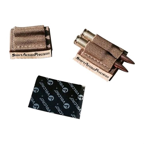 Avec le SAP Two Round Holder, tu as toujours deux cartouches à portée de main, facilement fixées avec du Velcro près du port d'éjection de ton fusil.