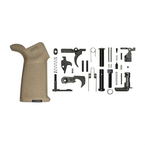 Le kit de pièces AR-15 M4E1 d'Aero Precision inclut une poignée Magpul MOE, parfait pour construire ton lower receiver M4E1 sans tracas.