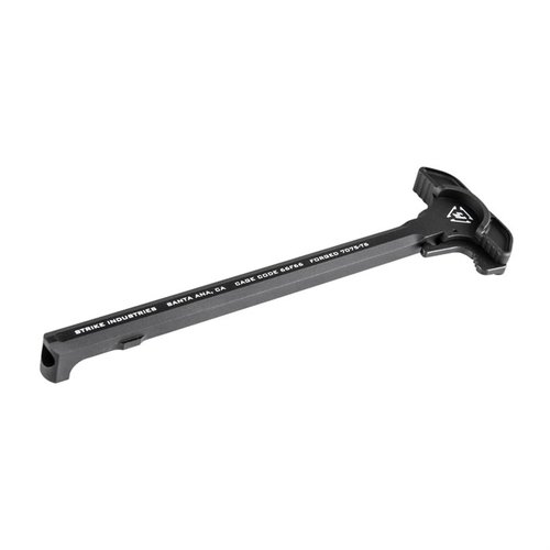 Le ARCH Charging Handle de Strike Industries est en T-6 7075 forgé, anodisé, ergonomique et durable, offrant une manipulation fluide et de haute qualité.