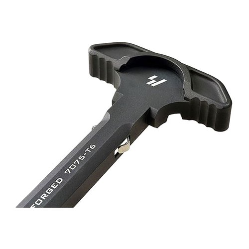 Le Strike Latchless Charging Handle offre une construction en aluminium robuste, un système de ressort caché pour une durabilité accrue et un confort optimal lors de l'utilisation.