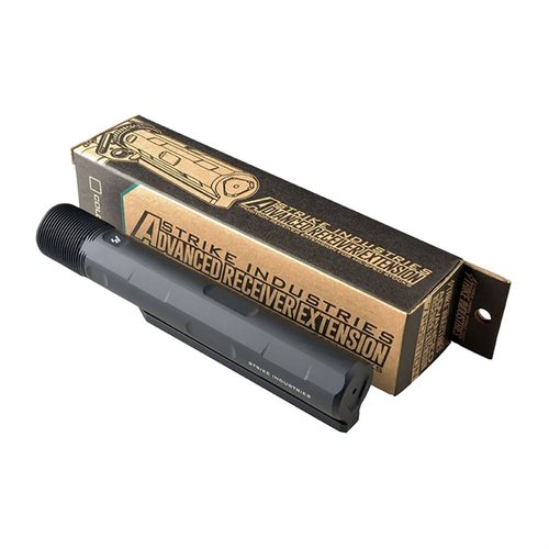 Améliore ton AR avec le tube de réception avancé de Strike Industries, léger, robuste en 7075-T6, et avec des surfaces sculptées pour moins de friction.