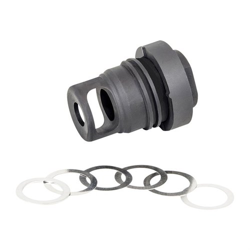 Le Mini QD Brake de YHM est léger, compact et compatible avec les systèmes de suppressors YHM, offrant performance et confort en tir, qu'il soit silencieux ou non.
