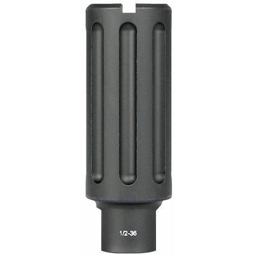 Le BLAST CAN 9MM 1/2-36 dirige le souffle de tir vers l'avant, fabriqué en aluminium 6061, léger et durable, parfait pour les pistolets et carabines 9mm.