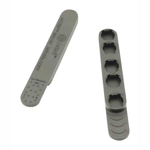 Le J-STRIP™ est parfait pour les revolvers J-frame 5 coups, charge 2 cartouches à la fois, se glisse facilement dans ta poche et s'adapte à tous les types de munitions.