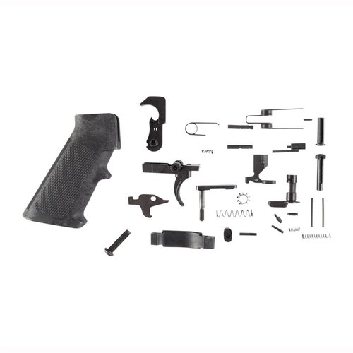 Le kit de pièces AR-15 GI de KE Arms comprend tout ce qu'il te faut pour assembler ton lower receiver, avec des pièces de qualité fabriquées aux USA.