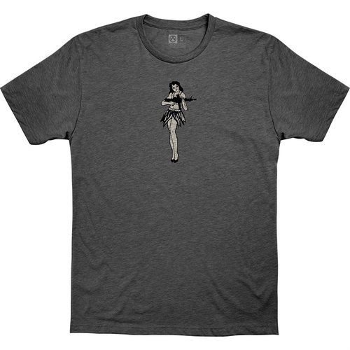 Le t-shirt Magpul Hula Girl, en coton-polyester, est léger, durable et confortable avec un col rond et une coupe athlétique, parfait pour un look décontracté.