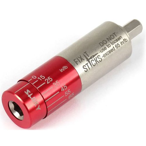 Le Fix It Sticks All-In-One Torque Driver est léger, portable et offre un réglage de couple de 15 à 65 in-lb, idéal pour un ajustement précis sur le terrain.