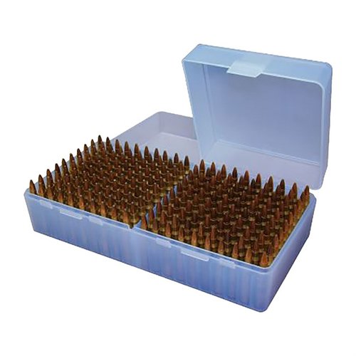 La boîte à munitions MTM CASE-GARD est indestructible, avec un verrou Snap-Lock, une charnière garantie 25 ans et un design pratique pour le tir compétitif.