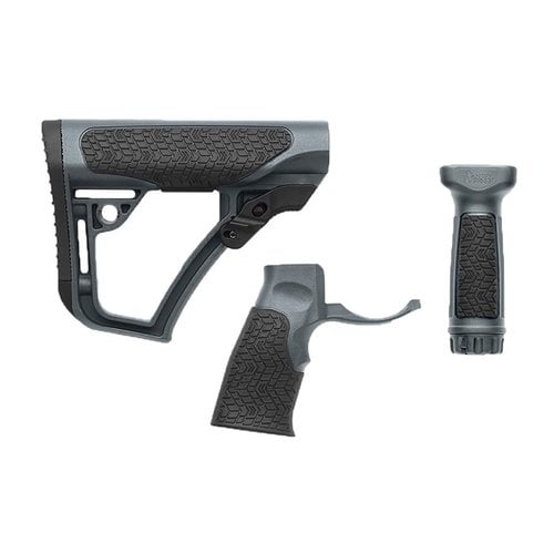 Le crosse ajustable Daniel Defense en polymère renforcé est confortable, réduit le recul et s'adapte parfaitement aux tubes de buffer mil-spec.