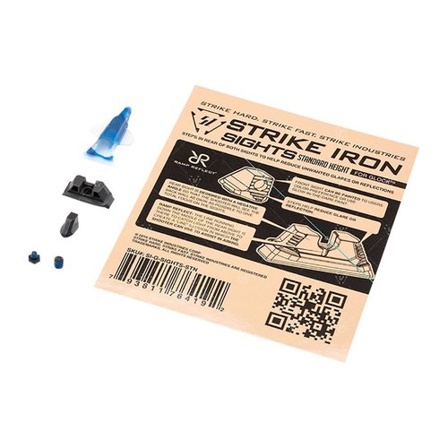 Améliore la précision de ton Glock avec les Strike Iron Sights : alignement naturel, réduction de l'éblouissement et fabrication en acier inoxydable SUS630.