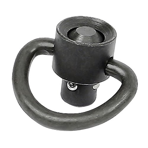 Le D-Ring Heavy Duty Flush Swivel de Midwest Industries est en acier, avec un bouton poussoir et un design anti-libération accidentelle, idéal pour les sangles de 1 1/4".