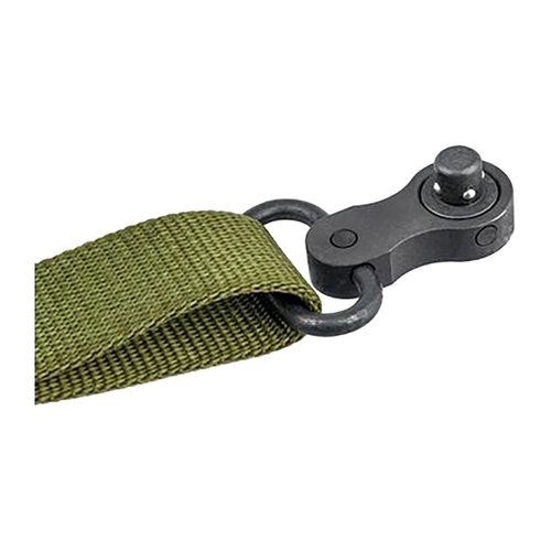 Le Swinger™ Sling Mount de Tech Ten Tactical offre une mobilité exceptionnelle, pivotant à 220° pour un passage fluide entre les côtés, tout en étant fabriqué en acier.