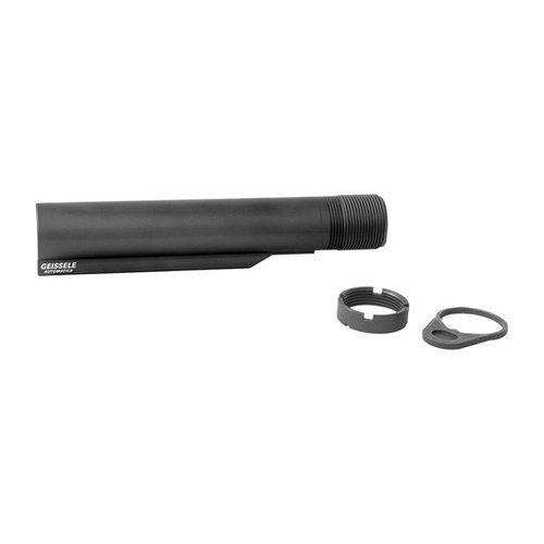 Le tube de buffer Geissele en aluminium 7075-T6 est robuste, conforme aux normes mil-spec, avec 6 positions et un poids léger de 3,7 oz, idéal pour ton AR-15.