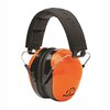 Casque antibruit passif avec arceau en relief orange fluo