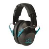 Casque anti-bruit pliable profil bas noir/sarcelle