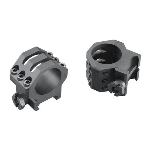 Les anneaux Picatinny Six-Hole de Weaver offrent une sécurité maximale avec des vis Torx anti-glissement, un design amélioré et un fini anodisé Type-III.