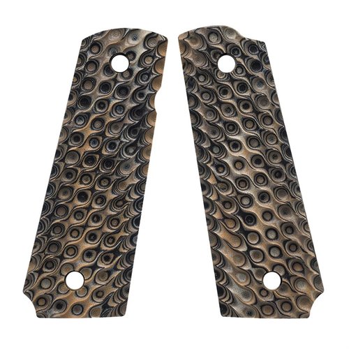 Les grips VZ Hydra pour 1911 offrent une prise monstrueuse avec une texture agressive, parfaits pour le tir de précision et compatibles avec de nombreux modèles.