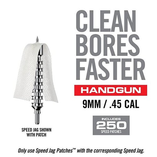 Les Bore-Max Speed Jag Patches assurent un nettoyage rapide et efficace du canon grâce à leur absorption supérieure et leur texture qui piège les salissures.