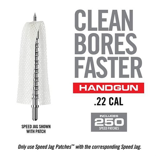 Les Bore-Max Speed Jag Patches assurent un nettoyage rapide et efficace du canon, absorbent mieux que le coton et piègent les résidus sans pelucher.