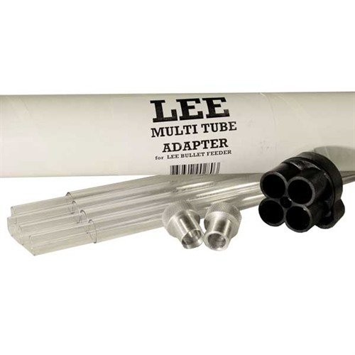 Le MULTI TUBE FEEDER de LEE PRECISION a un chargeur à quatre tubes qui peut contenir jusqu'à 100 balles, assurant un approvisionnement continu pour ton Bullet Feeder.