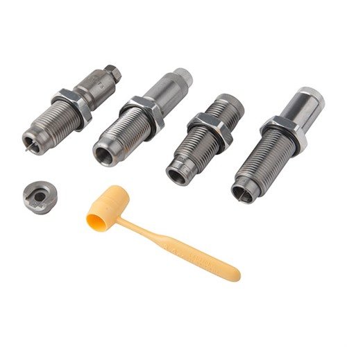 Opte pour ce set de dies ultra polyvalent : Full Length Sizer, Collet Neck Sizer, Easy Adjust Bullet Seating et Factory Crimp Die pour une précision optimale.