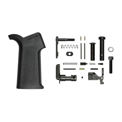 Le kit M4E1 Lower Parts avec poignée Magpul MOE SL offre tout ce qu'il te faut pour assembler ton lower receiver AR-15, sans groupe de contrôle de tir.